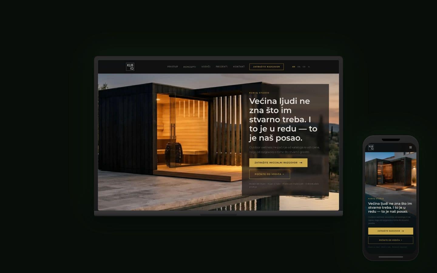 Kubiq Studio — Web optimizacija + video pozadina
