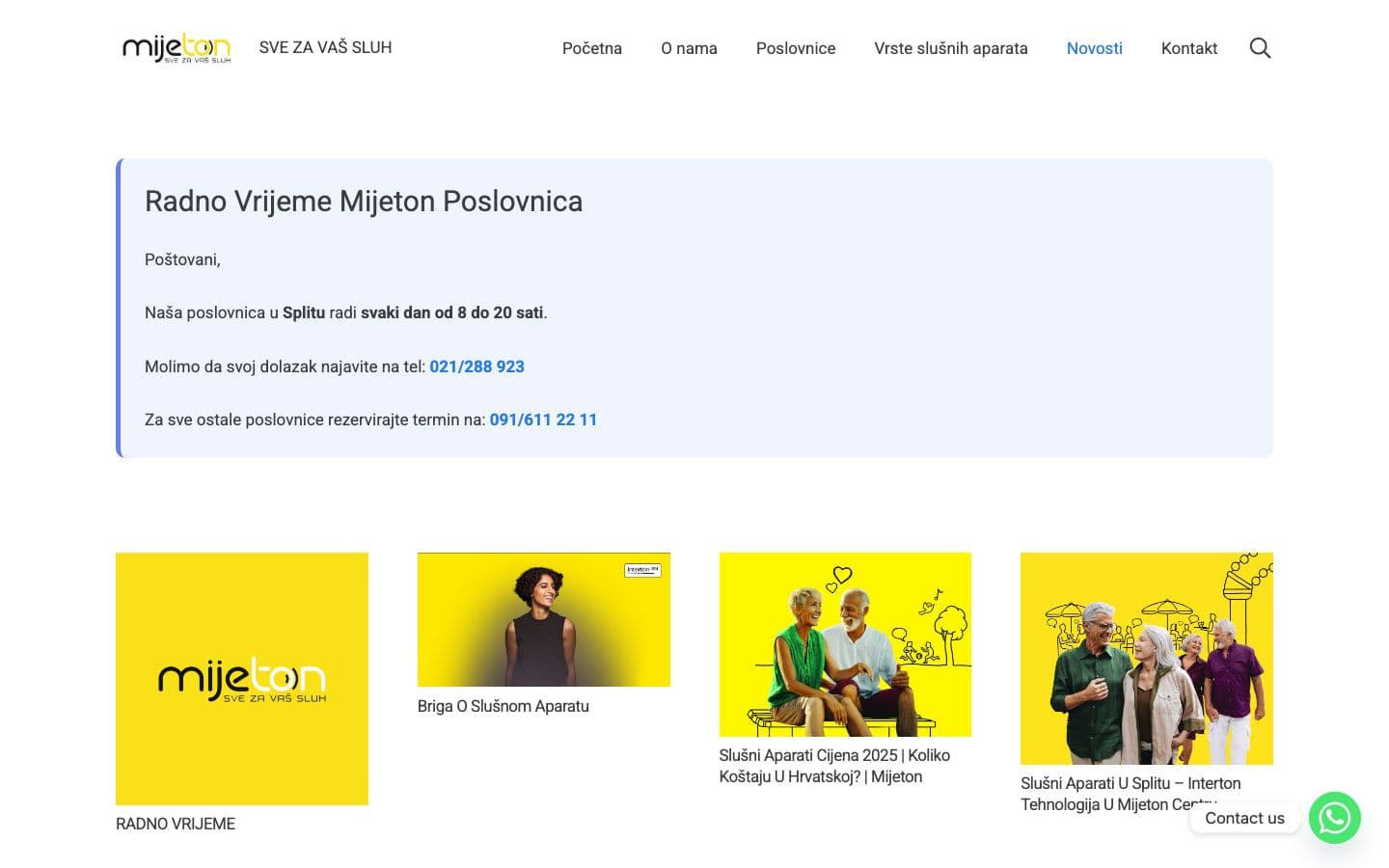 Mijeton.hr — blog sekcija
